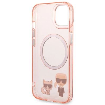 7. Karl Lagerfeld KLHMP14MHKCP iPhone 14 Plus 6.7" Hardcase pink / pink Karl & Choupette Aluminium Magsafe
