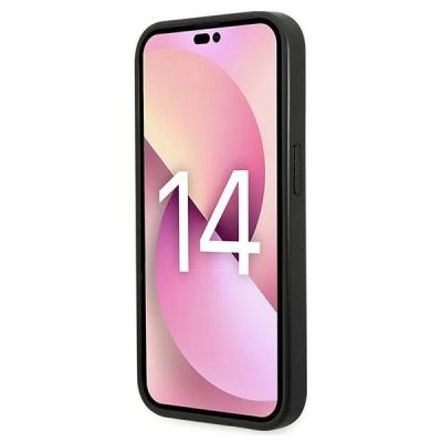 5. Karl Lagerfeld Glitzer-Logo-Hülle für iPhone 14 Pro Max – Schwarz