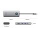 2. Orico PW11 8-in-1 USB-C Dockingstation (2x USB-A 3.0, 1x USB-C PD 100W, 1x HDMI 4K 60Hz, 1x microSD/SD, 1x RJ45 Gigabit Ethernet, 1x 3,5-mm-Audioanschluss) – Grau