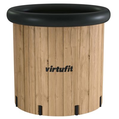 6. VIRTUFIT EISBAD XXL - 375 LITER - HOLZIMITAT - MIT ZUBEHÖR