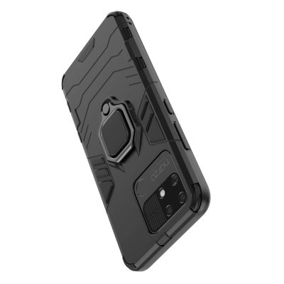 7. Ring Armor Tough Hybrid Case Cover + Magnethalter Realme Narzo 50A schwarz