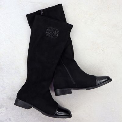 2. Damen-Lacklederstiefel, schwarz, M.Daszyński MR2251-19