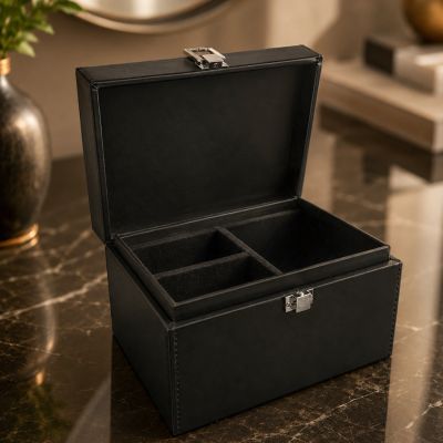 2. Wozinsky WPB-R16 RFID-Blockierbox für schlüssellose Systeme mit Fächern, 16 x 12 x 9 cm – Schwarz