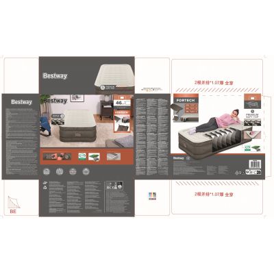 23. Bestway 69048 / 23 Luftmatratze Einzelmatratze Grau, Weiß Unisex