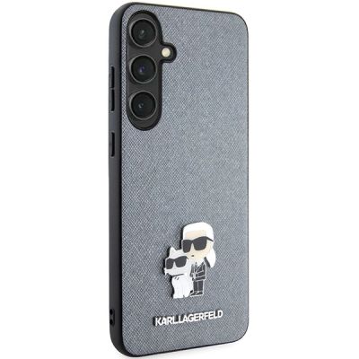 4. Karl Lagerfeld KLHCS24SPSAKCMPG S24 S921 Hardcase grau/grau Saffiano Karl & Choupette Metallnadel