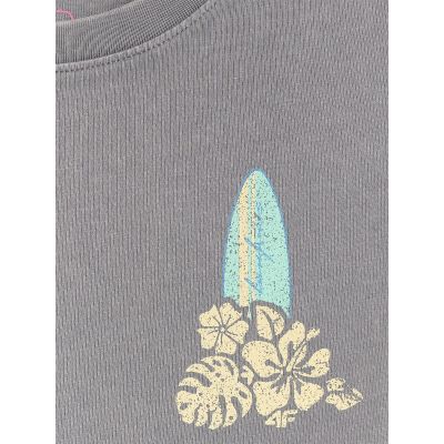 6. Lockeres T-Shirt mit Aufdruck für Mädchen 4F 4FJRSS26TTSHF3980-25S