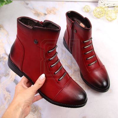 3. Jezzi W JEZ52G rote isolierte Stiefeletten mit Verzierungen