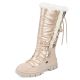 17. Rieker W RKR640 wasserdichte hohe Schneestiefel beige