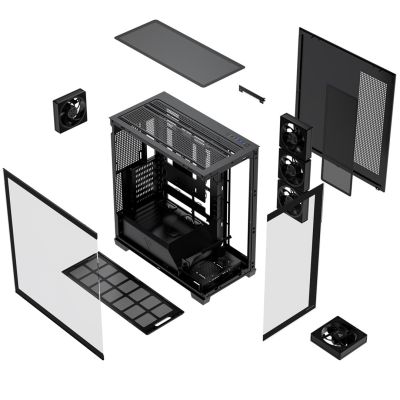 11. MODECOM VOLCANO STELLAR PLUS ARGB MIDI 5F SCHWARZES GEHÄUSE