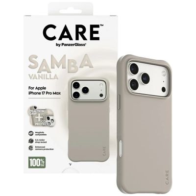 4. CARE by PanzerGlass Modisches Samba MagSafe Case für iPhone 17 Pro Max - Grau