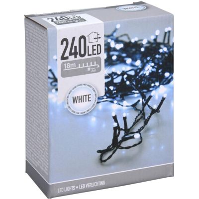 WEIHNACHTSLICHTER LICHTERKETTE 240 LED KALTWEISS