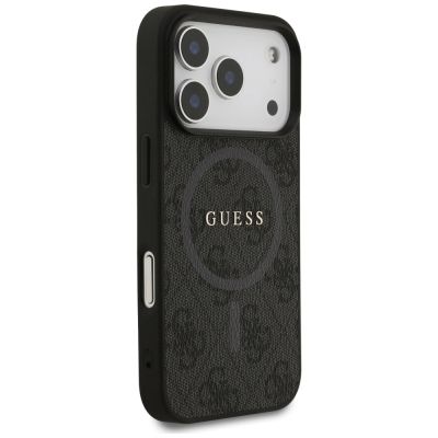 4. Guess 4G Ring Classic Logo MagSafe Hülle für iPhone 17 Pro - Schwarz