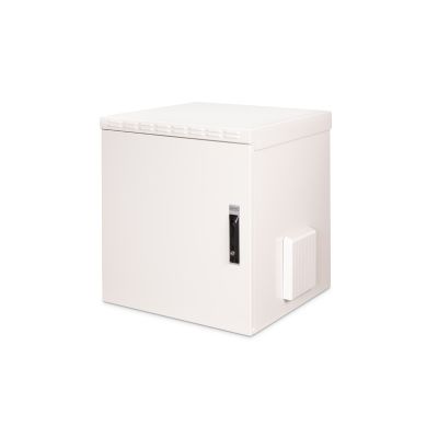 Digitus 19" 12U 600x600 Wand-Netzwerkschrank, Volltür, grau, ungeteilt, montiert, IP55, 100 kg