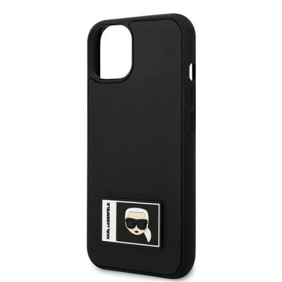 6. Karl Lagerfeld KLHCP13S3DKPK iPhone 13 mini 5,4" schwarz / schwarzes Hardcase Ikonik Patch
