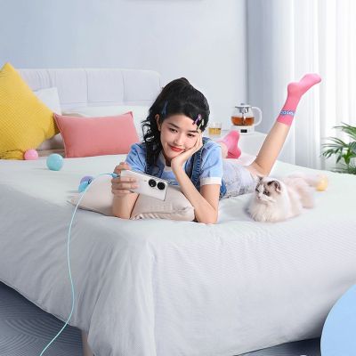 11. Baseus Explorer 100W USB-C - USB-C-Kabel mit intelligentem Temperatursensor 1m - Blau