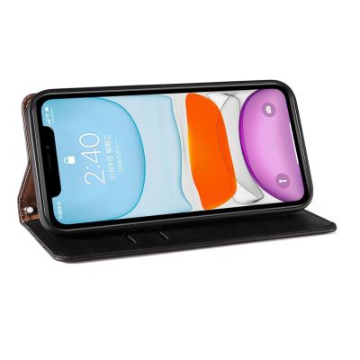 10. Magnet Strap Case für iPhone 12 Tasche Wallet + Mini Lanyard Pendant Schwarz