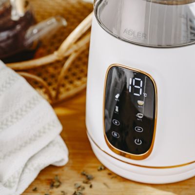 8. Adler AD 1305WG Wasserkocher 1,7 l 2200 W Transparent, Gold, Weiß