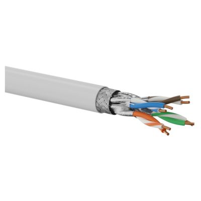 Q-LANTEC S/FTP Cat.6A Netzwerkkabel, verdrilltes Paar, LSOH, DCA 4x2x23 AWG, 10 Gbit/s, grau, 500 m (KIS6ALSOH500DQ)