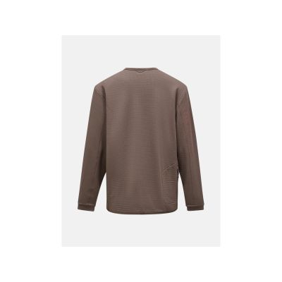 3. PEAK PERFORMANCE M Trail Polartec Power Grid Crew Sweatshirt für Herren, braun