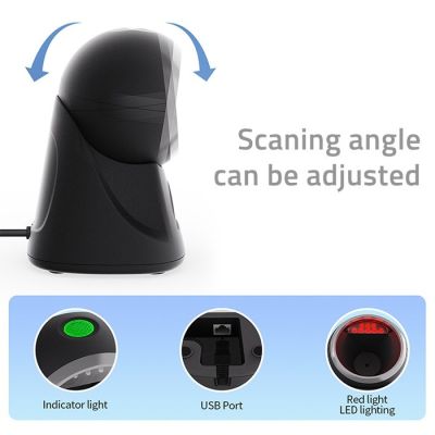 9. Qoltec Stationärer Präzisions-Barcode- und QR-Code-Scanner (1D | 2D)