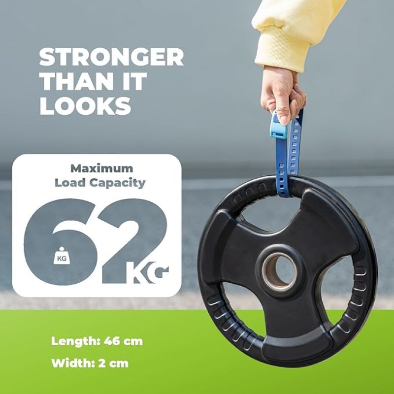 2. Quanature Befestigungsriemen, 2 Stück, 46 cm, grau