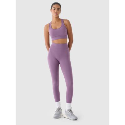 2. Nahtlose Trainingsleggings mit hoher Taille für Damen 4F 4FWAW24TFTIF278-50S