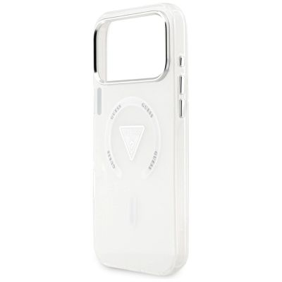 6. Guess IML Gradient Triangle Logo MagSafe Hülle für iPhone 17 Pro Max - Transparent
