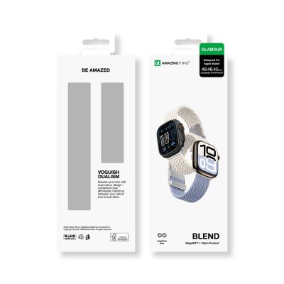 9. 2er-Set AmazingThing Blend Band für Apple Watch 45/46/49 mm – Space Blue/Stellar