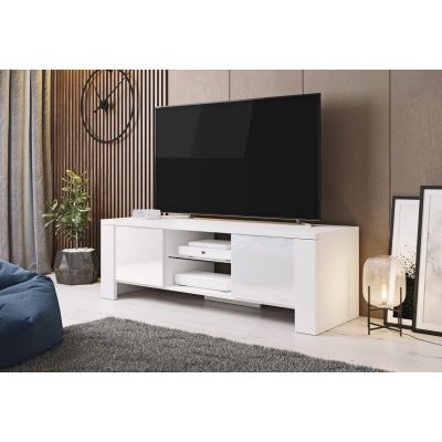 3. TV-Schrank WEST 42/130/42 weiß/glänzend weiß
