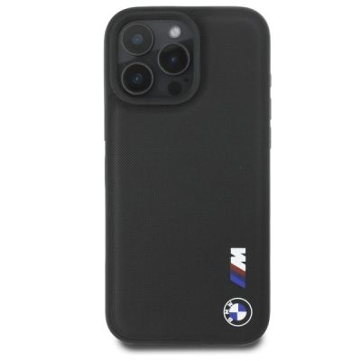 3. BMW Smooth Rubber Logo Hülle für iPhone 16 Pro Max – Schwarz