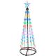 60. DEKORATIVER WEIHNACHTSBAUM 154 LED RGB 150 CM SCHWARZ