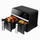 2. ELDOM FETTFREIE FRITTEUSE FR200 9 L, 2200 W, ZWEI UNABHÄNGIGE SCHUBLADEN, 8 PROGRAMME, LED-ANZEIGE, TEMPERATUR 80 °C–200 °C