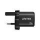 18. UNITEK 2X GAN Wandladegerät USB-C & USB-A 20W Schwarz