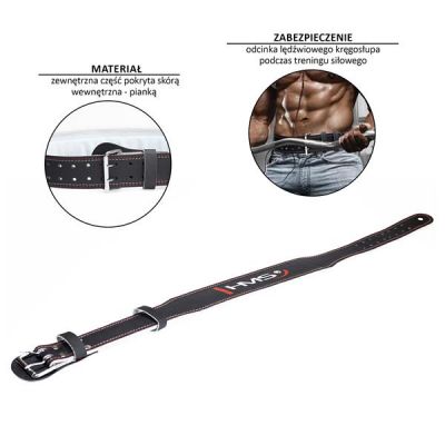 3. HMS schwarzer Krafttrainingsgürtel PA3778 Größe XXL