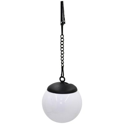 17. Solarlampe, Kugelleuchte aus Kunststoff mit Clip, 10 x 30 cm, 2er-Set