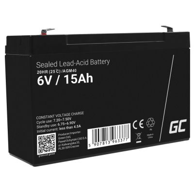 GREEN CELL GEL-BATTERIE AGM40 6V 15AH