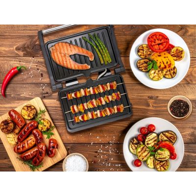 8. ELDOM KONTAKTGRILL GK110 800W SCHWARZ UND SILBER