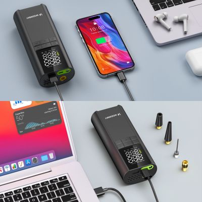 11. Wozinsky WPEP-8000 Kompressor, elektrische Pumpe, 8000-mAh-Powerbank, Taschenlampe – schwarz