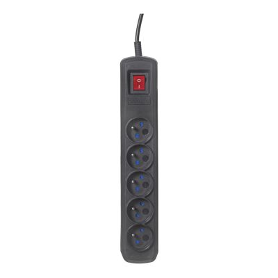 3. Activejet Überspannungsschutzsteckdose mit 5-poligem/1,5-poligem Stecker (10 A; 2300 W), 1,5 m, schwarz