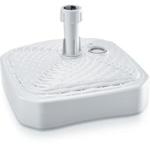 Quadratischer Schirmfuß, Rattanweiß