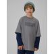 4. Langärmliges, locker geschnittenes Jungen-Shirt mit Aufdruck, Größe 4F 4FJRSS26TLONM631-24S
