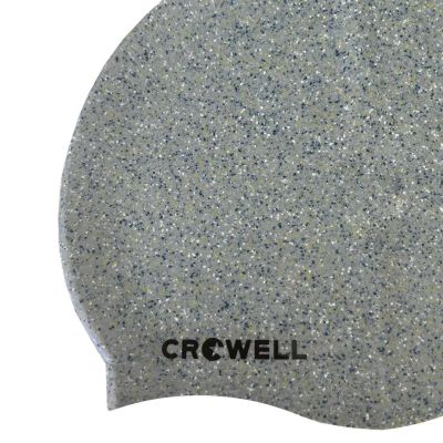 6. Crowell Recycling Pearl Silikon-Badekappe, Farbe Silber, 2