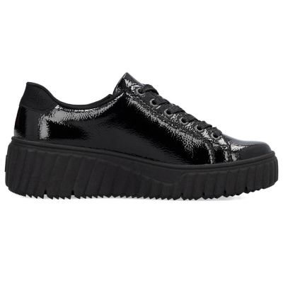 18. Rieker W N2501-00 schwarze Keilschuhe