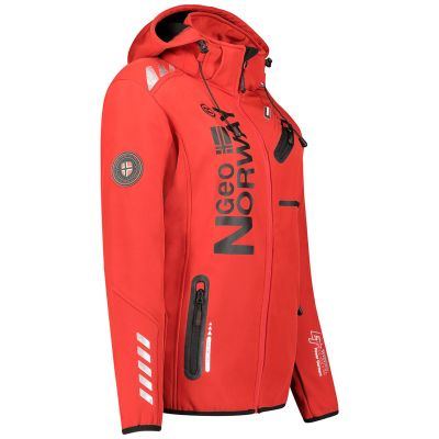 Geographical Norway Reine Red/Black LADY 007 Damen-Softshelljacke mit Kapuze (WU8187F/GNO-RED-BLACK)/WU8088