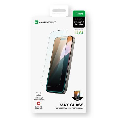 12. AmazingThing Titan Max Panzerglas für iPhone 16 Pro Max