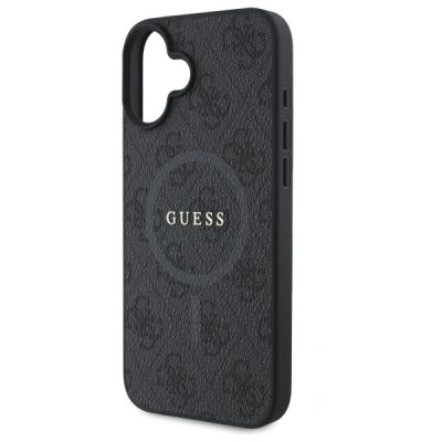 6. Guess 4G Ring Classic Logo MagSafe-Hülle für iPhone 16 – Schwarz
