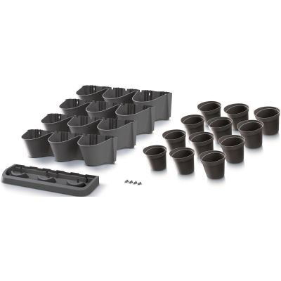 54. Vertikales Gartenblumenbeet, stehend, Anthrazit