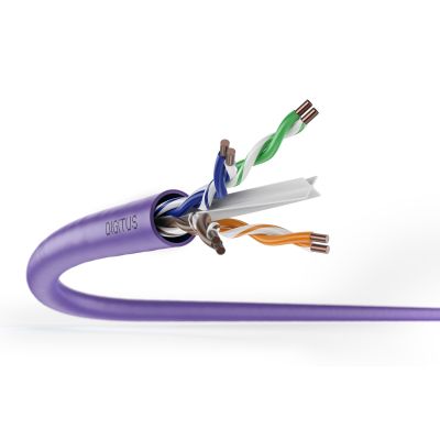 10. Digitus Installationskabel Cat.6, U/UTP, Dca-s2,d2,a1, AWG 23/1, LSOH, 100 m, lila, Karton