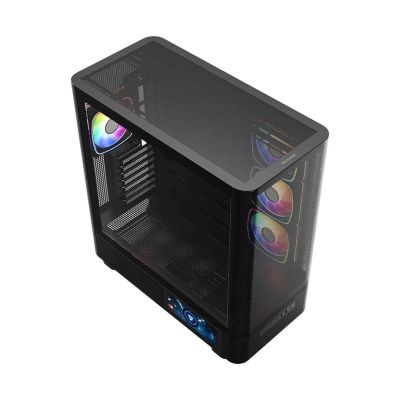 10. MODECOM VOLCANO AQ 400 ARGB MIDI SCHWARZES GEHÄUSE