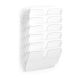 3. Robustes FLEXIPLUS-Prospektregal mit 6 Ablagen. Transparent.